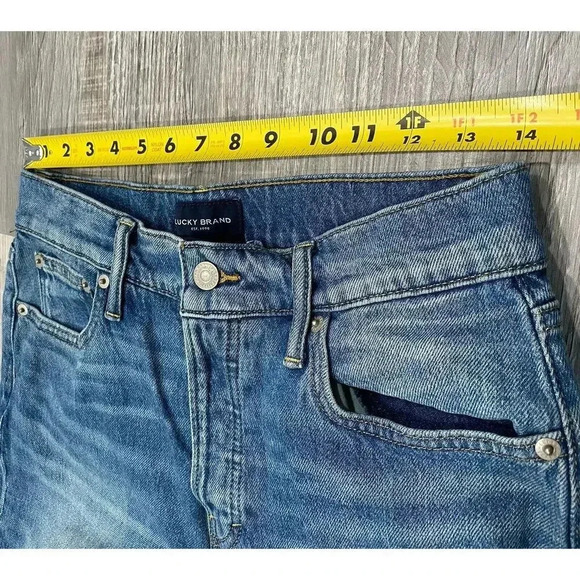 Lucky Brand Drew Mom‎ Jeans Womens 8x29 High rise Tapered Blue Buttonfly EUC - Picture 11 of 16